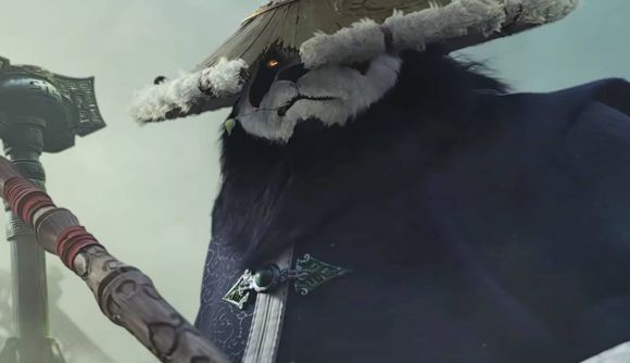 World of Warcraft's Mists of Pandaria Remix is less WoW, more Diablo: A huge panda wearing a rice field hat stands holding a stick