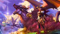 wow dragonbane keep timer: a large red dragon roars