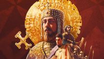Crusader Kings 3 roads to power: a king of some sort wearing a garish gold outfit and crown