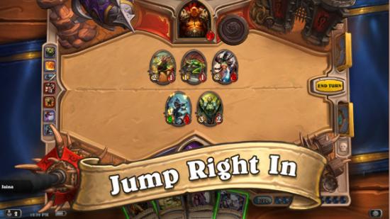 The mobile interface for Hearthstone