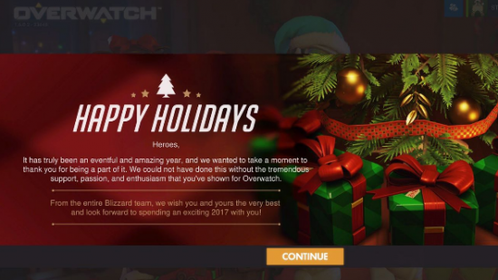 Overwatch Christmas loot boxes