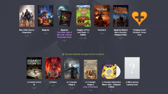 A collection of Paradox games at the Bundle store.