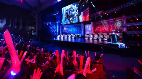 The stage at Worlds.