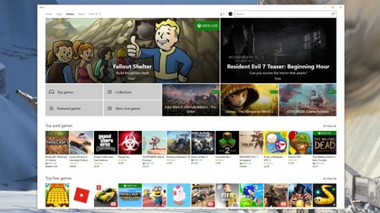 The packed Windows Game Store...
