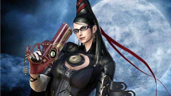This lady is Bayonetta - a witch with access to firearms.