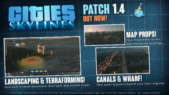 Cities: Skylines patch 1.4 adds canals and landscaping