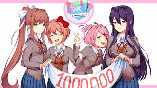 doki doki literature club 1 million downloads