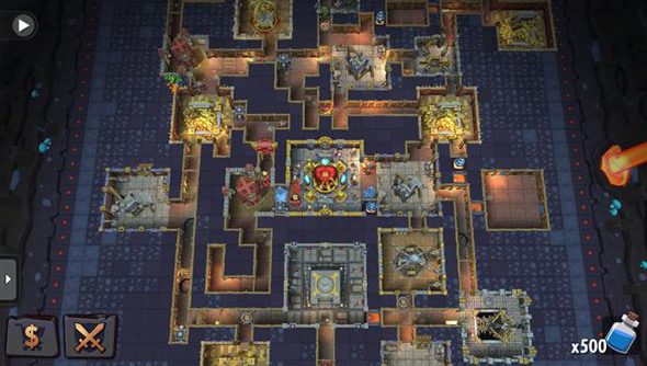 Dungeon Keeper on iOS and Android: superficially reminiscent.