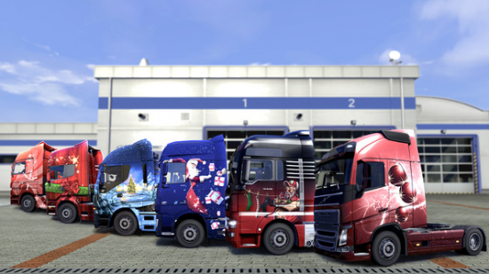 euro truck simulator 2 christmas paint jobs pack dlc SCS