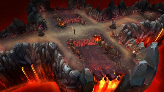 Magma Chamber: a cancelled 1v1 or 2v2 map for League of Legends. Sort of a fiery feel to it.