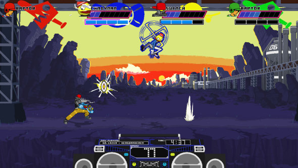 Lethal League upholds the proud fighting game tradition of allowing two players to select the same character - in different palettes.