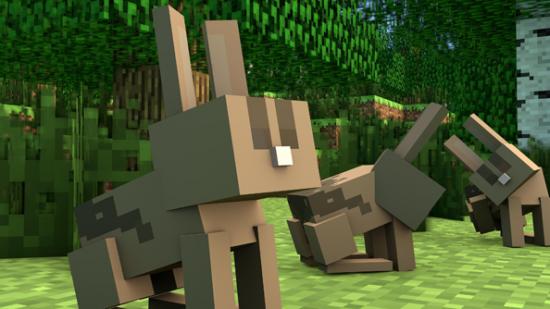 Minecraft rabbits: a good resource, but you have to look into those eyes when you kill them.
