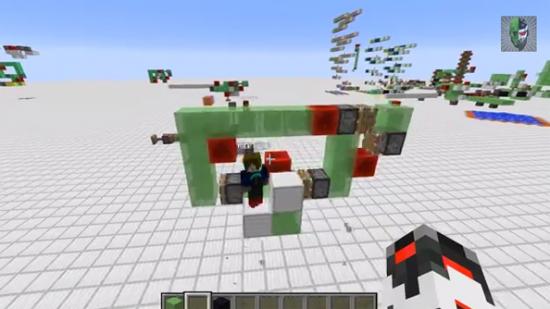 The ZipKrowd self-propelling machine. They hope to see other designs come out of the Minecraft community.