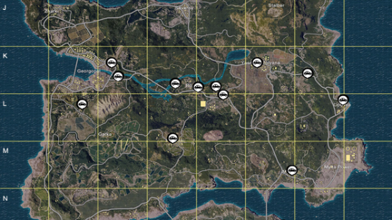 Playerunknown's Battlegrounds map