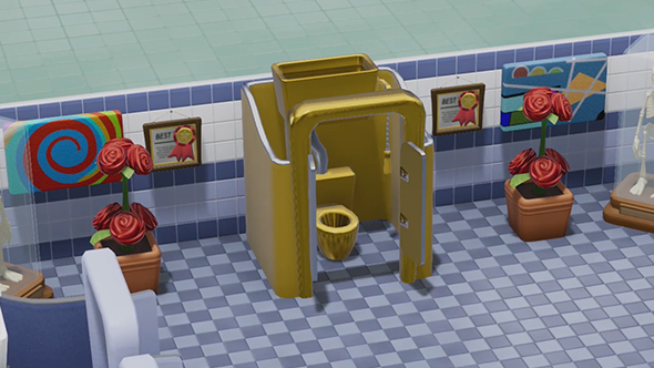 two point hospital golden toilet