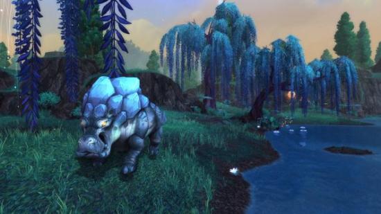 A riverbeast of Draenor, doing its best impersonation of a neutral NPC.