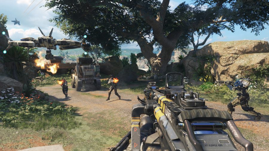 Firing Dingo LMG in Call of Duty Black Ops 3's campaign
