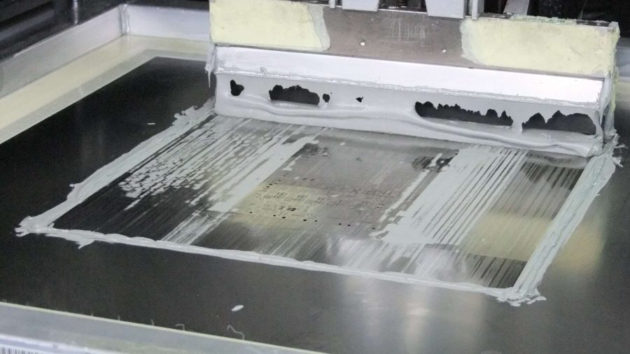 Screen printed solder