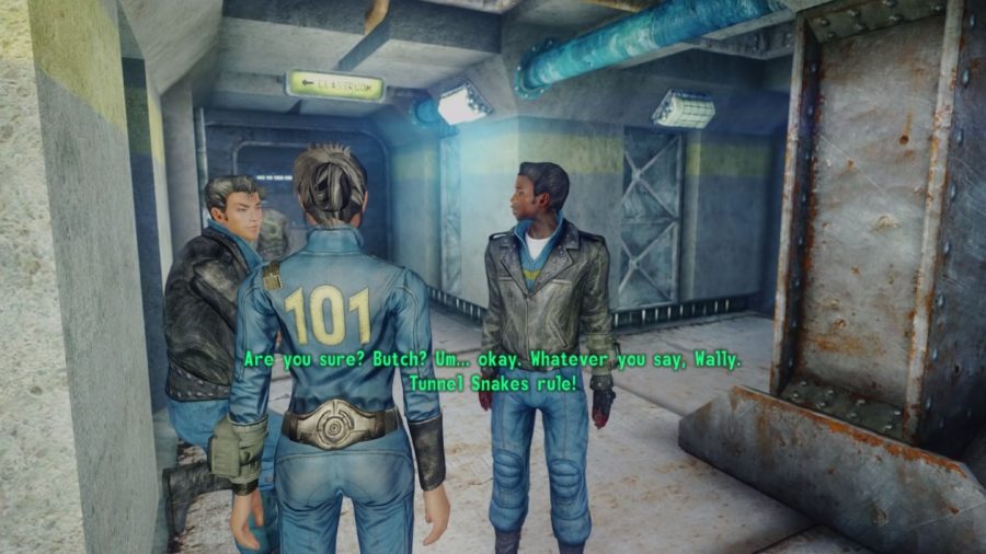 Butch threatening Amata before the GOAT in Fallout 3
