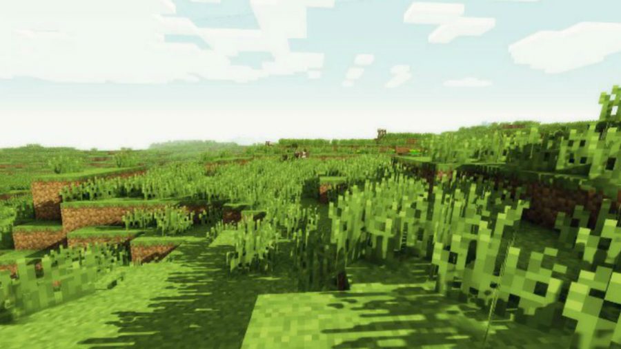 Best Minecraft mods - Optifine mod shows off some green fields.