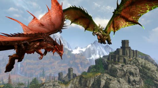 Best free PC games: two dragons flying into each other.