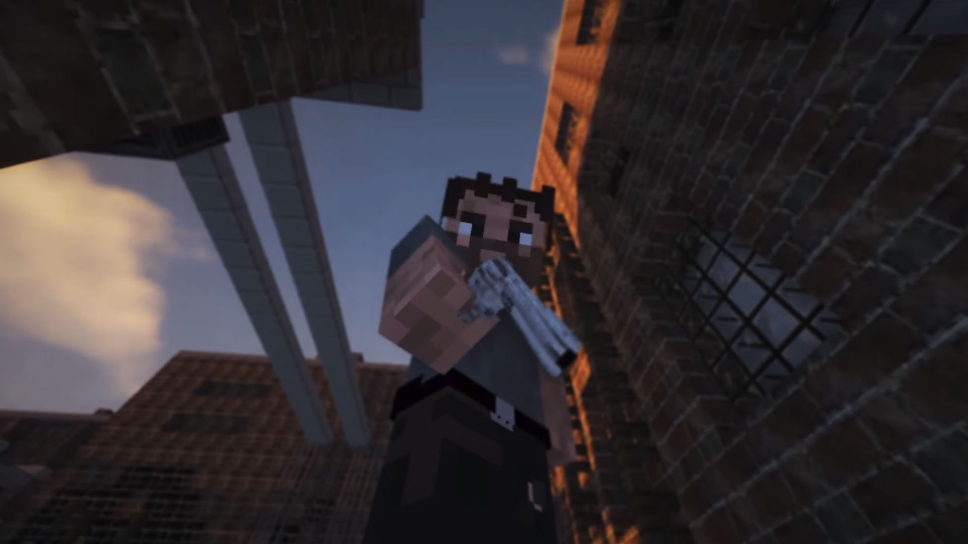 Best Minecraft servers: a man holding a gun in The Mining Dead.