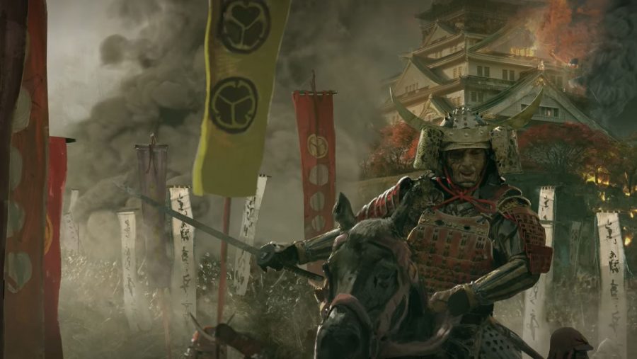 A samurai atop his noble steed 