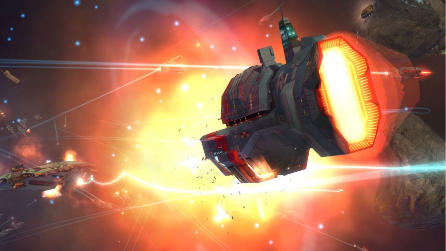 A beautiful space battle in one of the best space games - Homeworld Remastered Collection