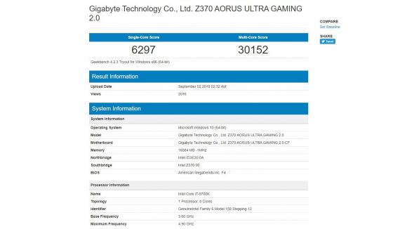 Intel Core i7 9700K performance