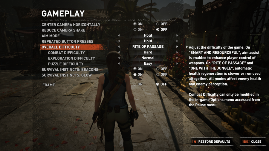 Shadow of the Tomb Raider difficulty