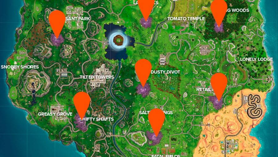 Fortnite chest locations map