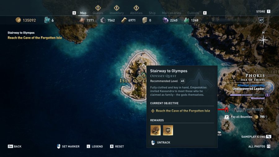 Assassin's Creed Odyssey Cyclops map