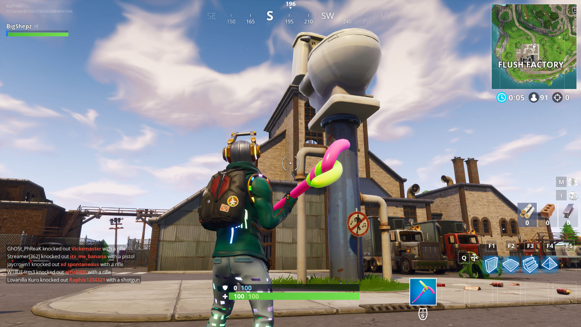 fortnite giant porcelain throne location fortnite pink tree - fortnite dance on top of a pink tree