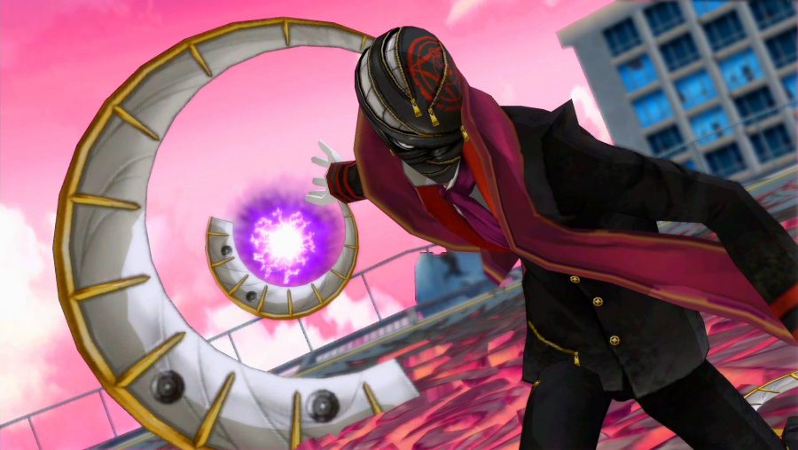 A masked man summons something through a portal in one of the best free PC games, Closers