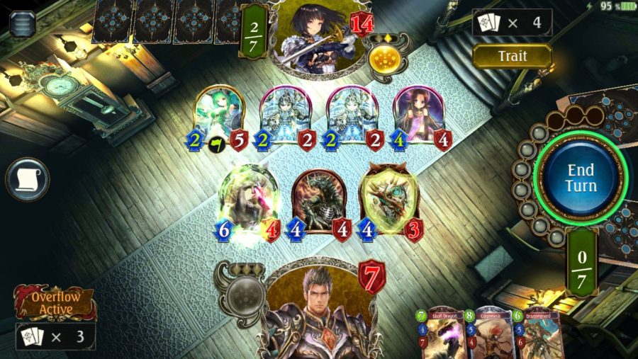 A battle in one of the best free PC games, Shadowverse