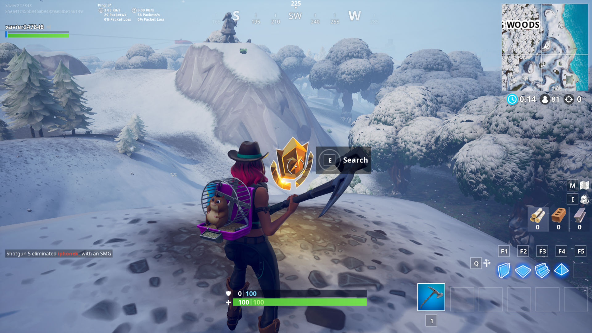 Fortnite week 8 search between a mysterious hatch a giant rock lady