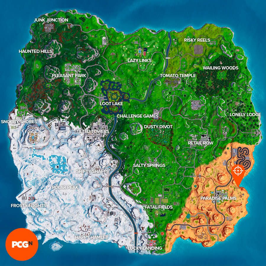 Fortnite Paradise Palms Shooting Gallery map