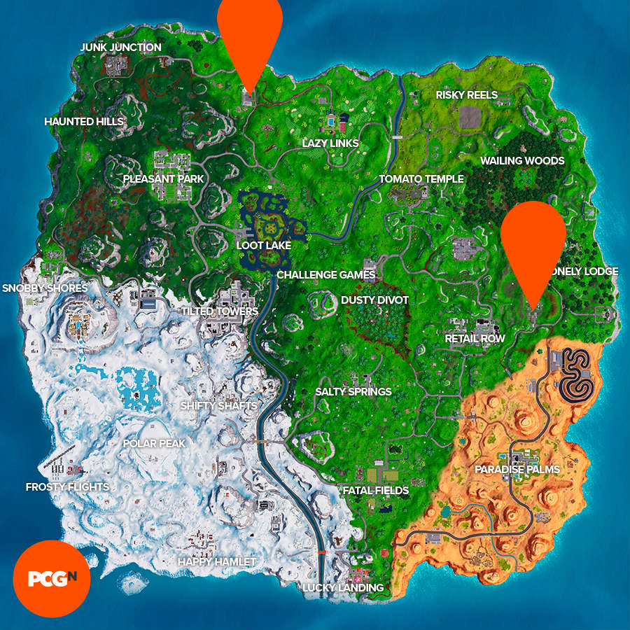 Fortnite Motel And Rv Park Location Where To Search Chests Or Ammo - fortnite motel rv park location map