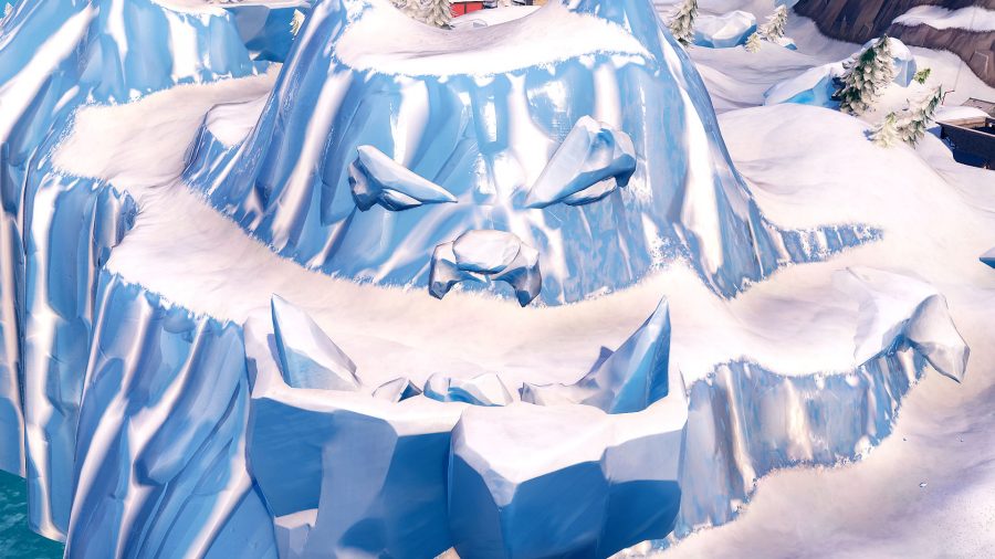 fortnite snow giant face location where to visit a giant face in the snow - fortnite search a giant face in the snow