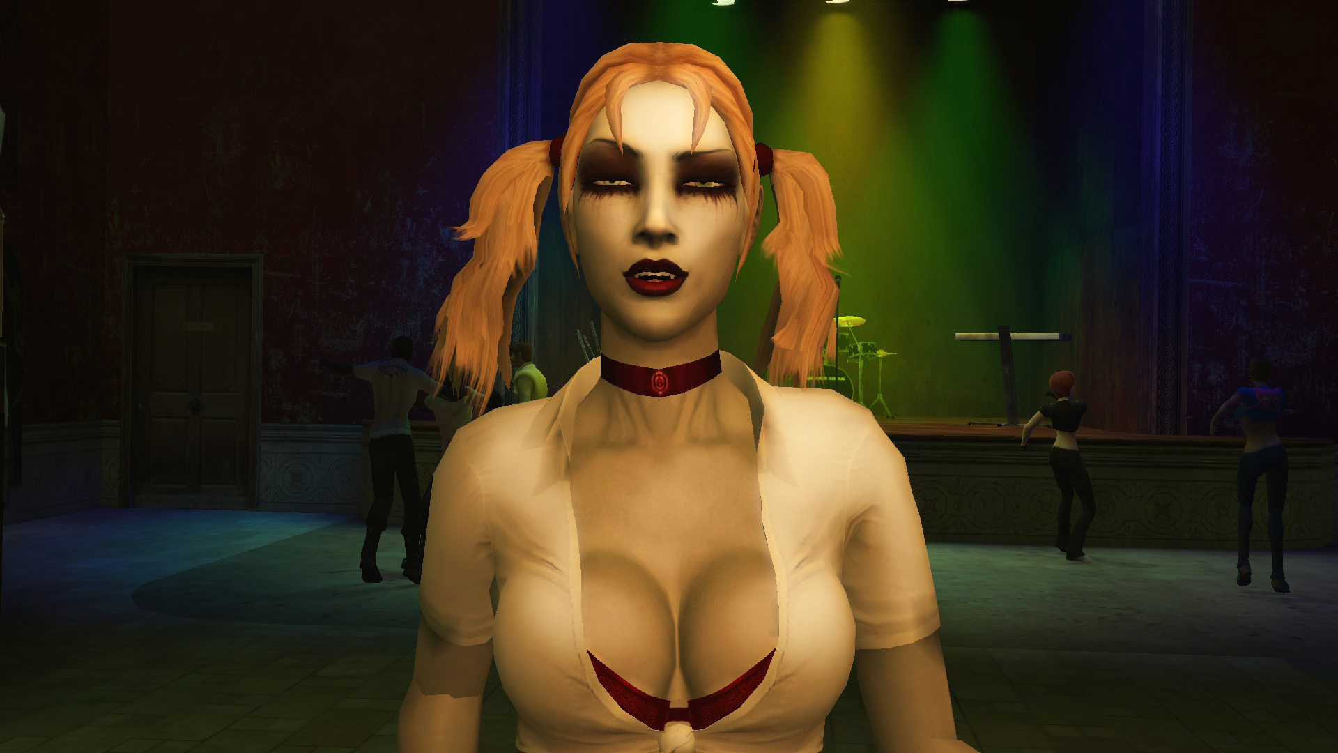 Jeanette Voerman, a Malkavian vampire, in one of the best vampire games - Vampire: The Masquerade Bloodlines