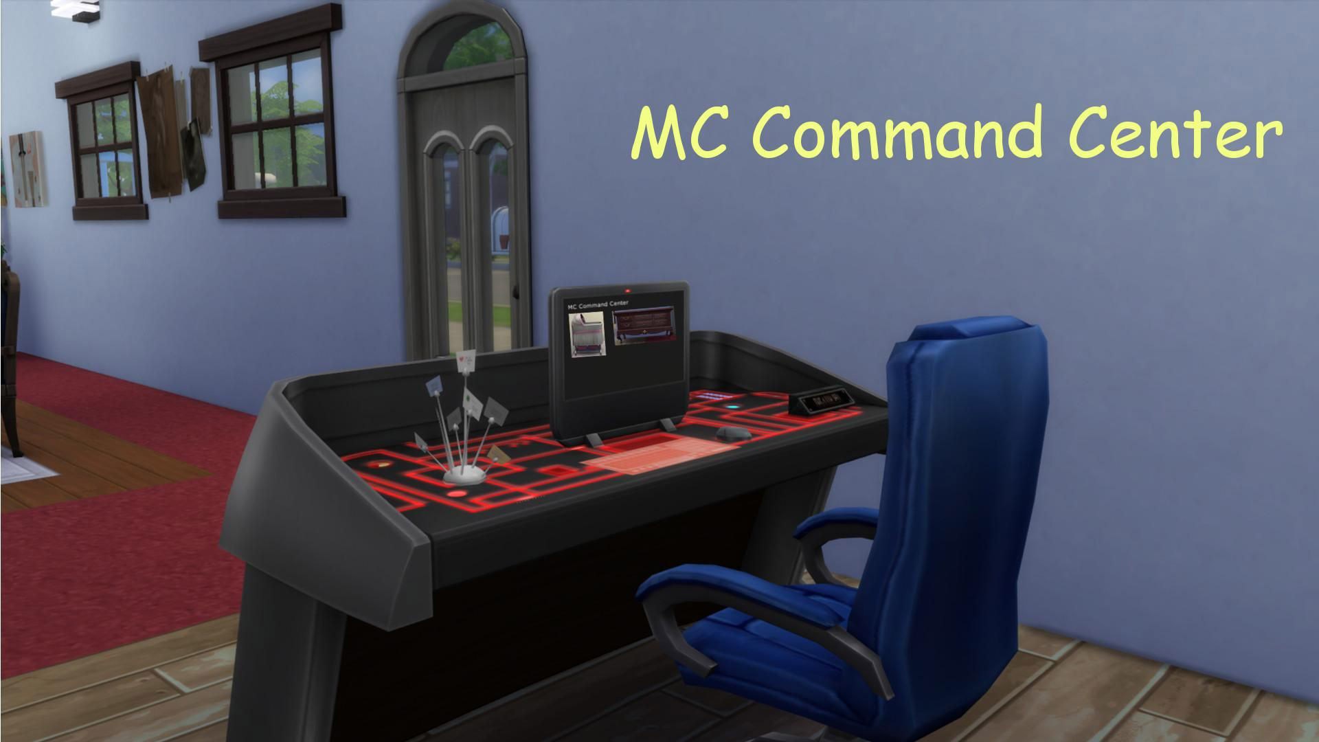 Sims 4 mod MC Command Center: стол командного центра