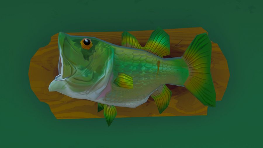 fortnite fish trophy on wall