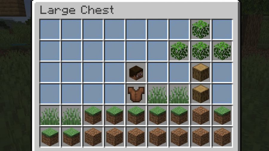 Best Minecraft mods - playable Minecraft chest mod showing Steve on a 2D plane approaching a tree. All the graphics are made of Minecraft blocks.