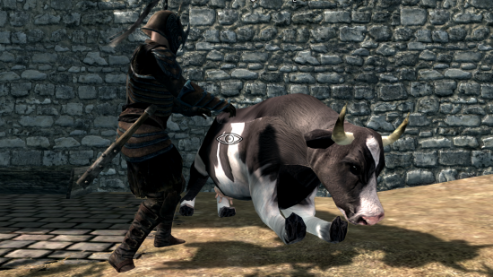Skyrim cow tipping