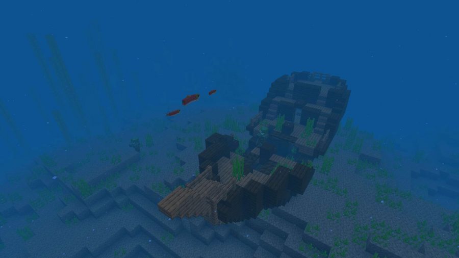بذور Minecraft PE ، حطام السفينة تحت الماء