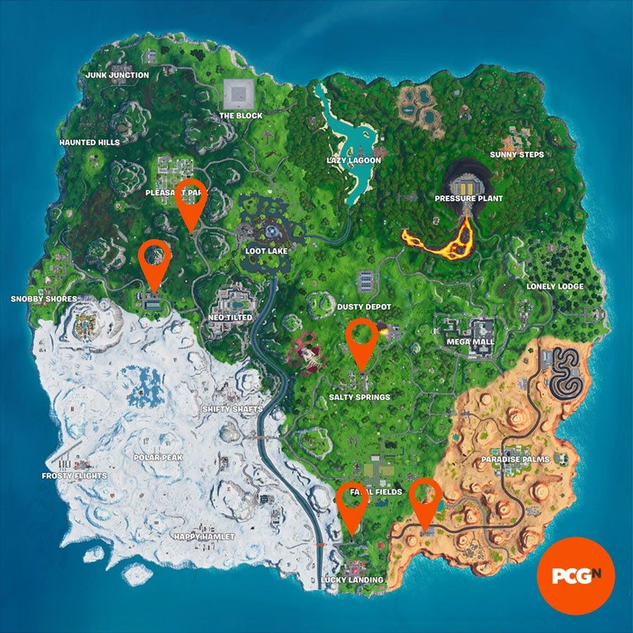 map of fortnite gas stations