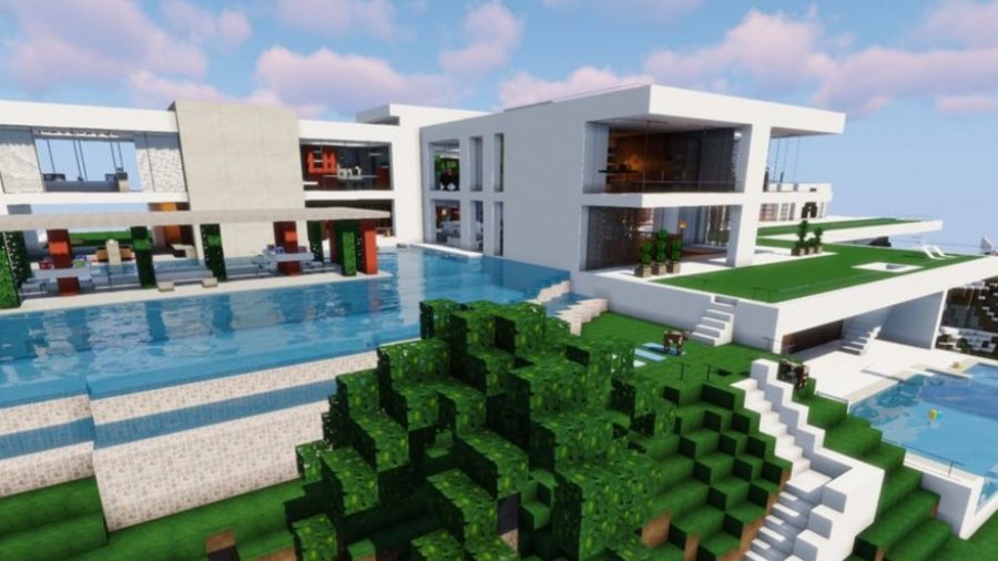 Cool Minecraft houses: idea for a modern house