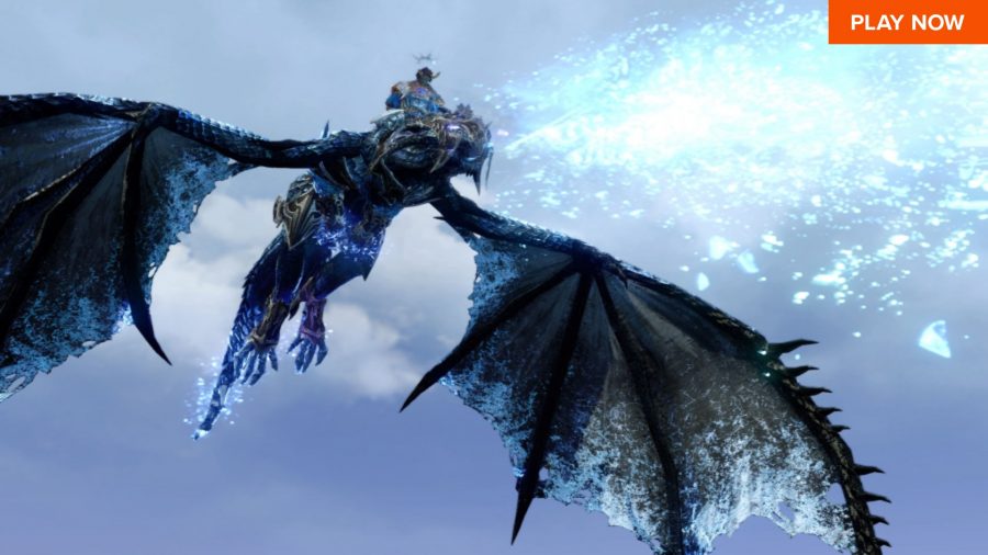 An ice dragon in one of the best free PC games, Archeage