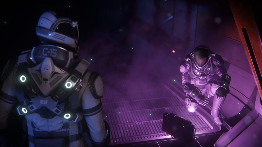 Two characters in one of the best upcoming space games, Star Citizen