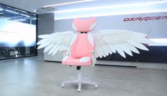 Pink gaming chair